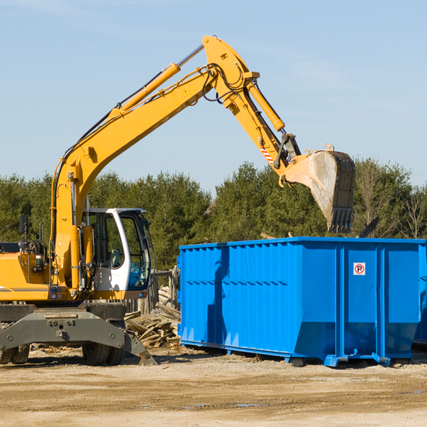 are there any restrictions on where a residential dumpster can be placed in Upham